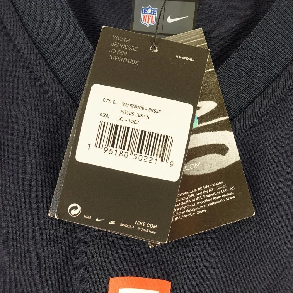 NIKE Youth Chicago Bears Justin Fields Size Jersey Size XL NEW